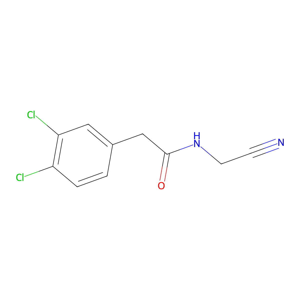 N-(cyanomethyl)-2-(3,4-dichlorophenyl)acetamide molecular structure, CAS 1250063-18-3