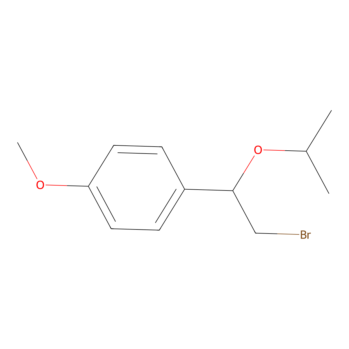 1-(2-Bromo-1-isopropoxyethyl)-4-methoxybenzene molecular structure, CAS 1250064-81-3