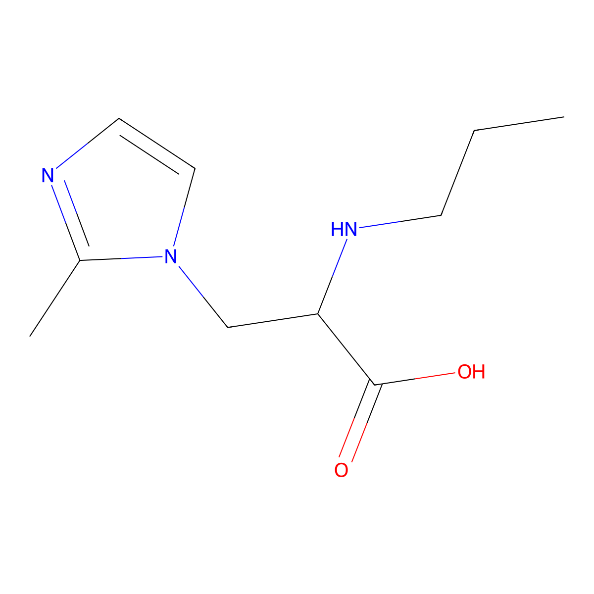 3-(2-Methyl-1h-imidazol-1-yl)-2-(propylamino)propanoic acid molecular structure, CAS 1250067-15-2
