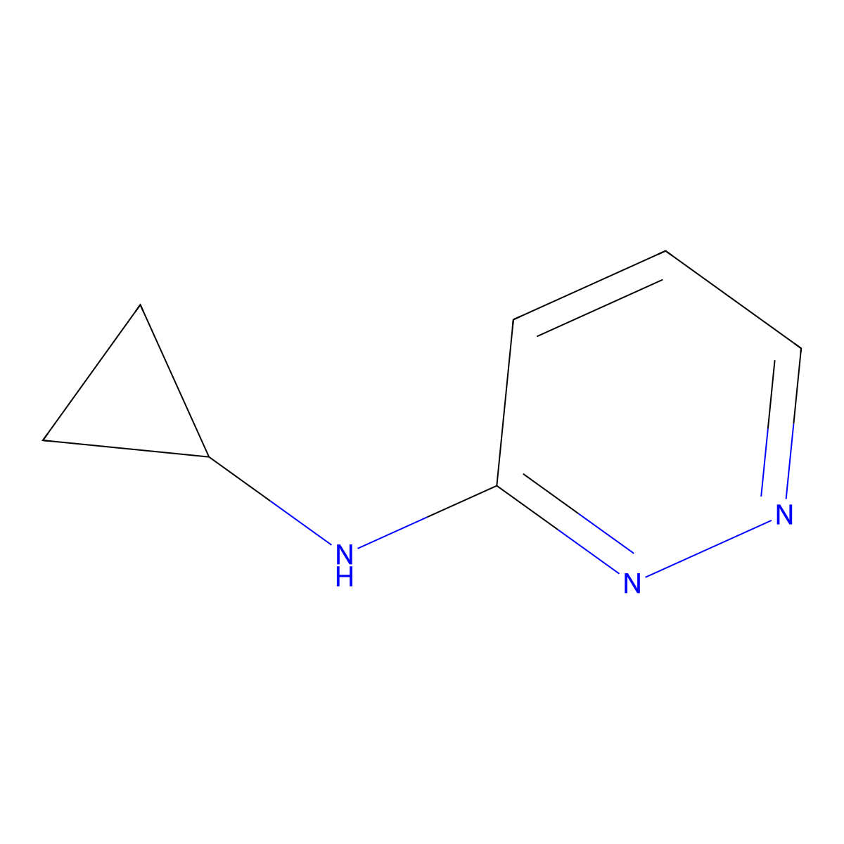 N-Cyclopropylpyridazin-3-amine molecular structure, CAS 1250068-48-4