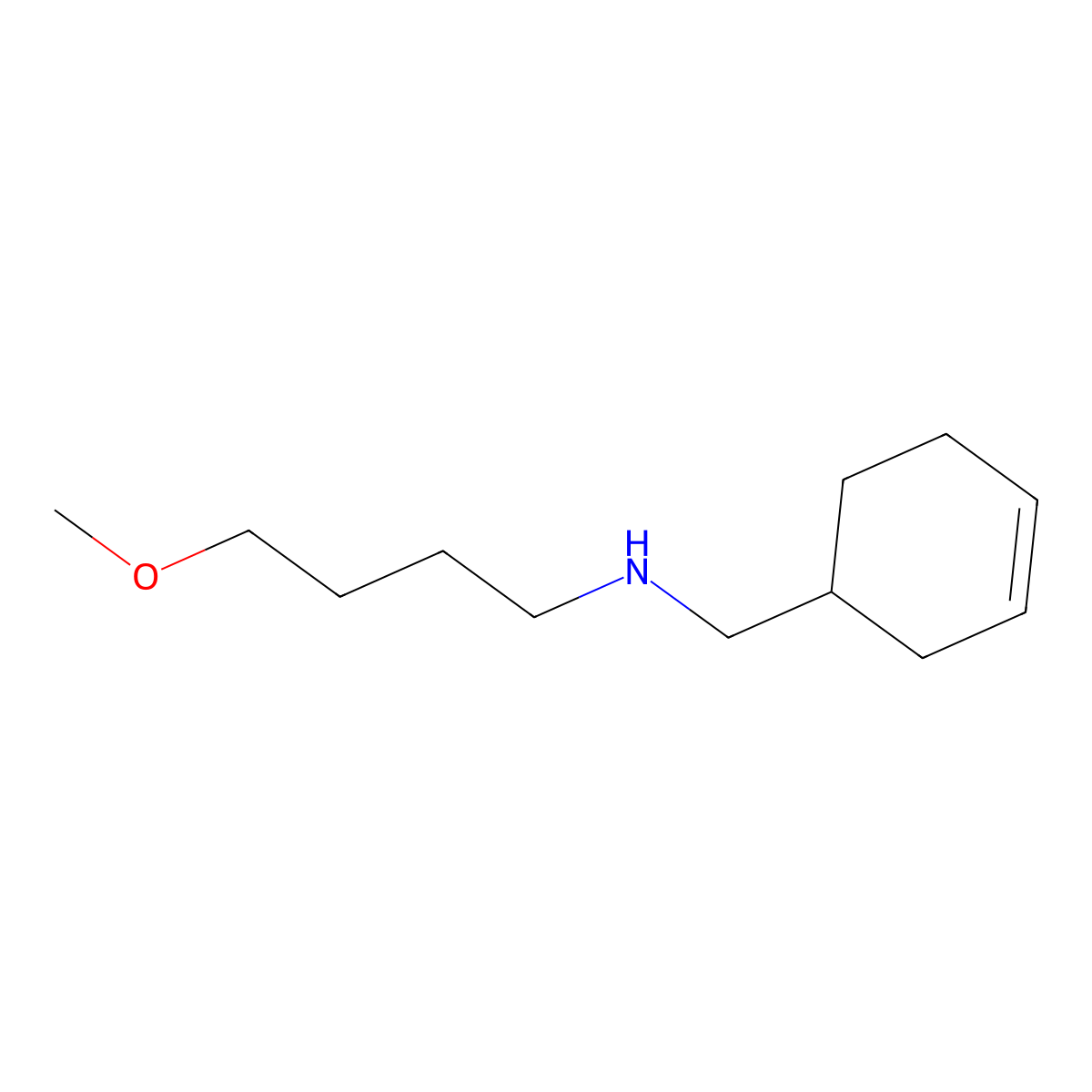 [(Cyclohex-3-en-1-yl)methyl](4-methoxybutyl)amine molecular structure, CAS 1250071-70-5