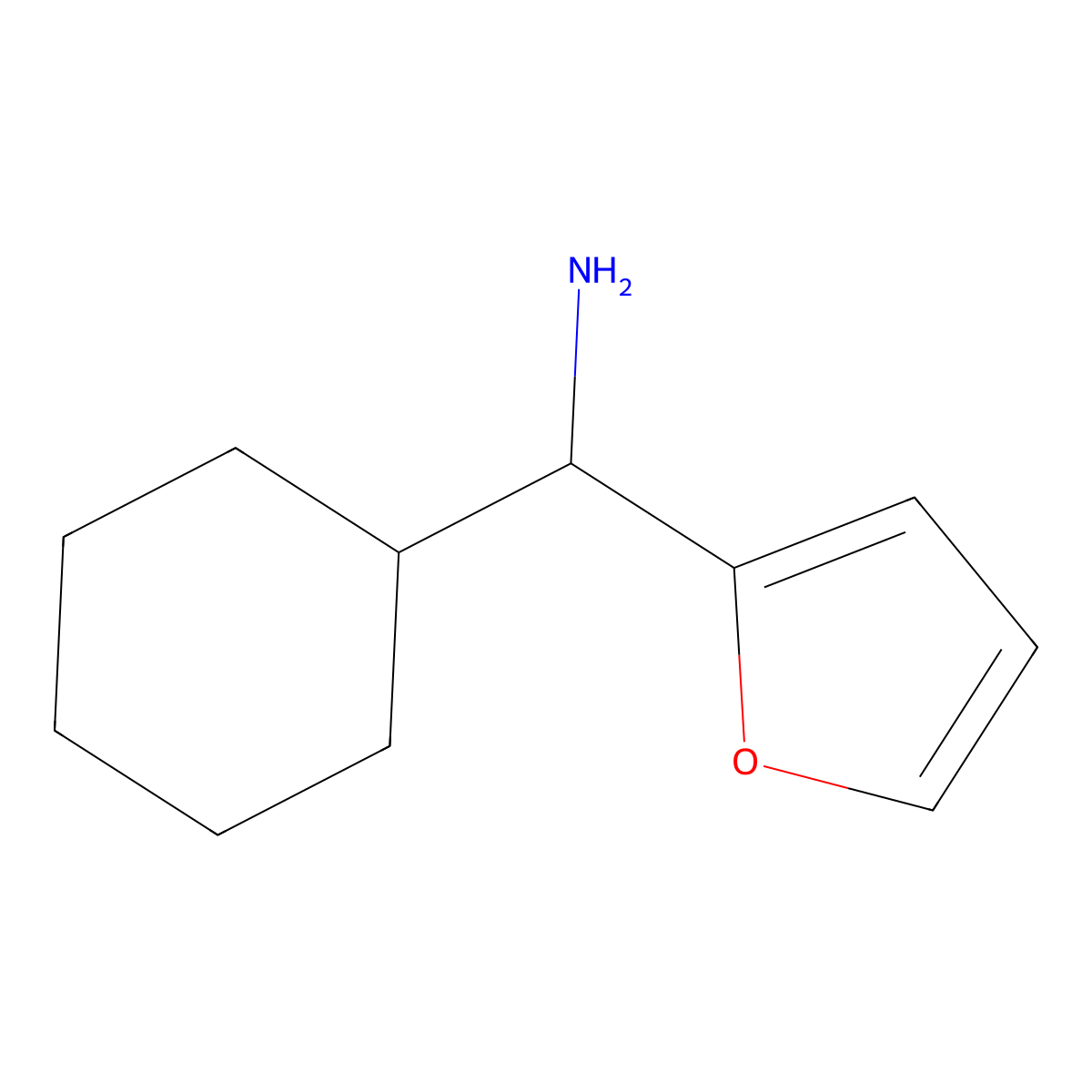 Cyclohexyl(furan-2-yl)methanamine molecular structure, CAS 1250071-82-9