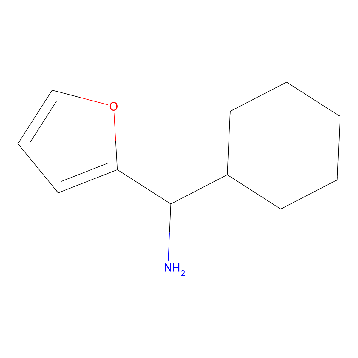 Cyclohexyl(furan-2-yl)methanamine molecular structure, CAS 1250071-82-9