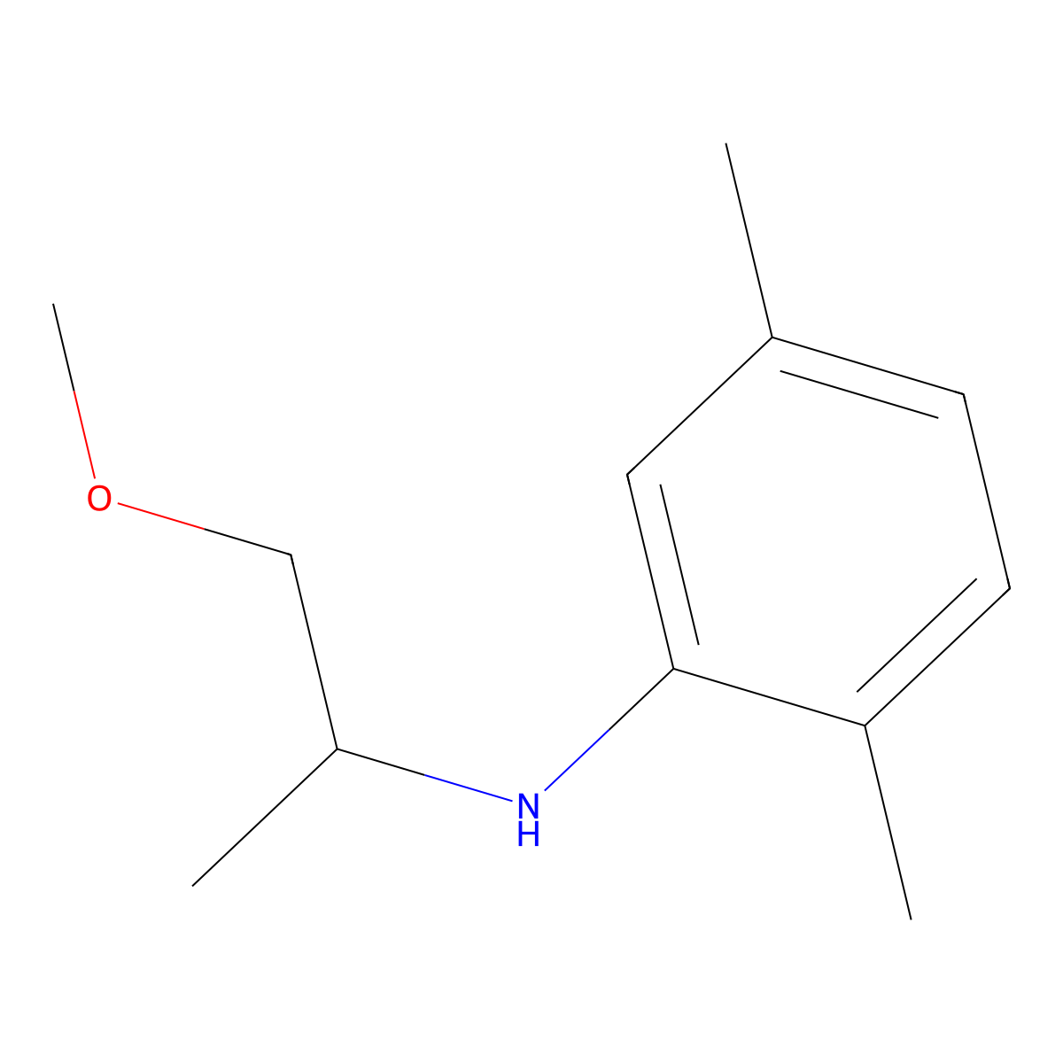 N-(1-methoxypropan-2-yl)-2,5-dimethylaniline molecular structure, CAS 1250073-84-7
