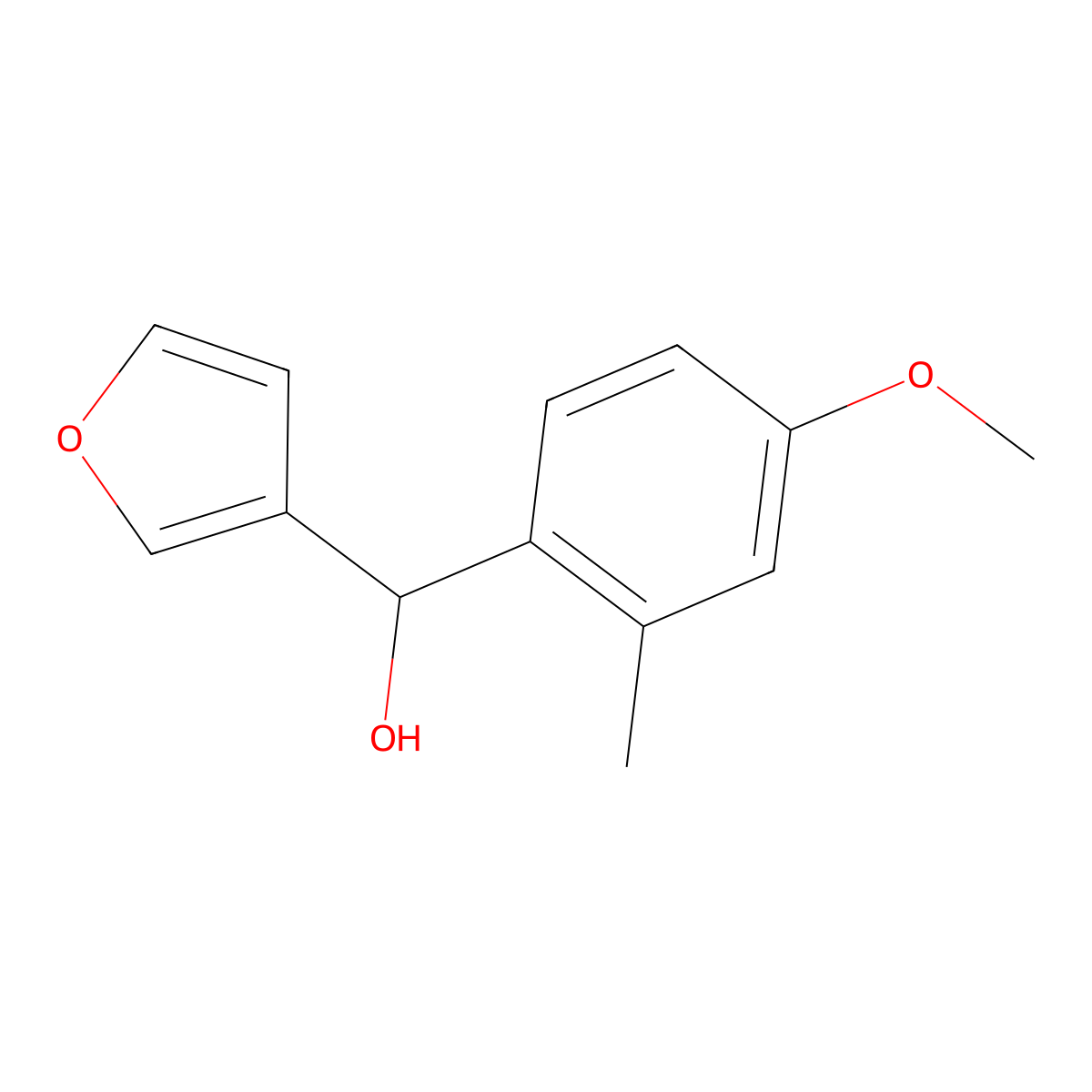 3-Furyl-(4-methoxy-2-methylphenyl)methanol molecular structure, CAS 1250075-46-7
