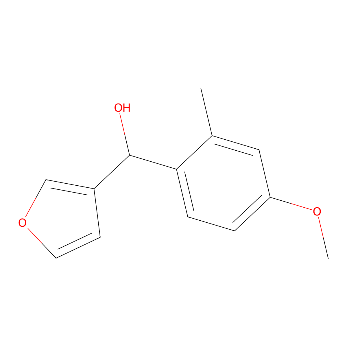 3-Furyl-(4-methoxy-2-methylphenyl)methanol molecular structure, CAS 1250075-46-7