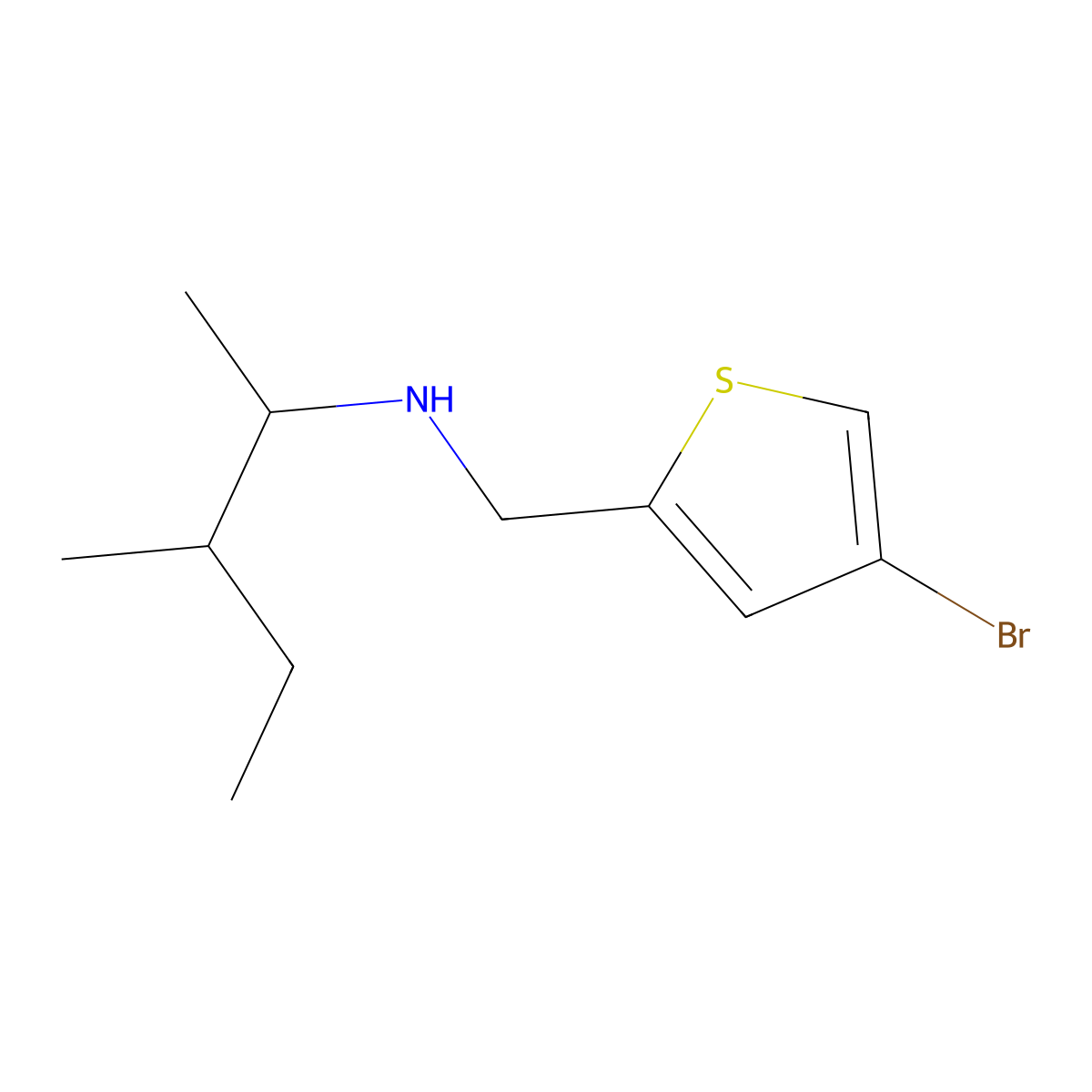 [(4-Bromothiophen-2-yl)methyl](3-methylpentan-2-yl)amine molecular structure, CAS 1250080-04-6
