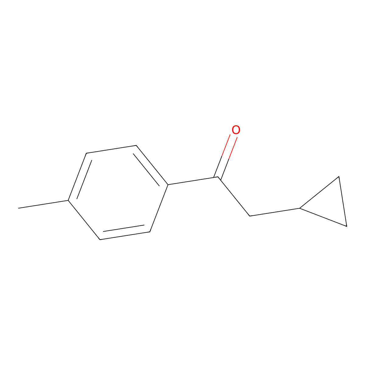 2-Cyclopropyl-1-(4-methylphenyl)ethan-1-one molecular structure, CAS 1250080-07-9