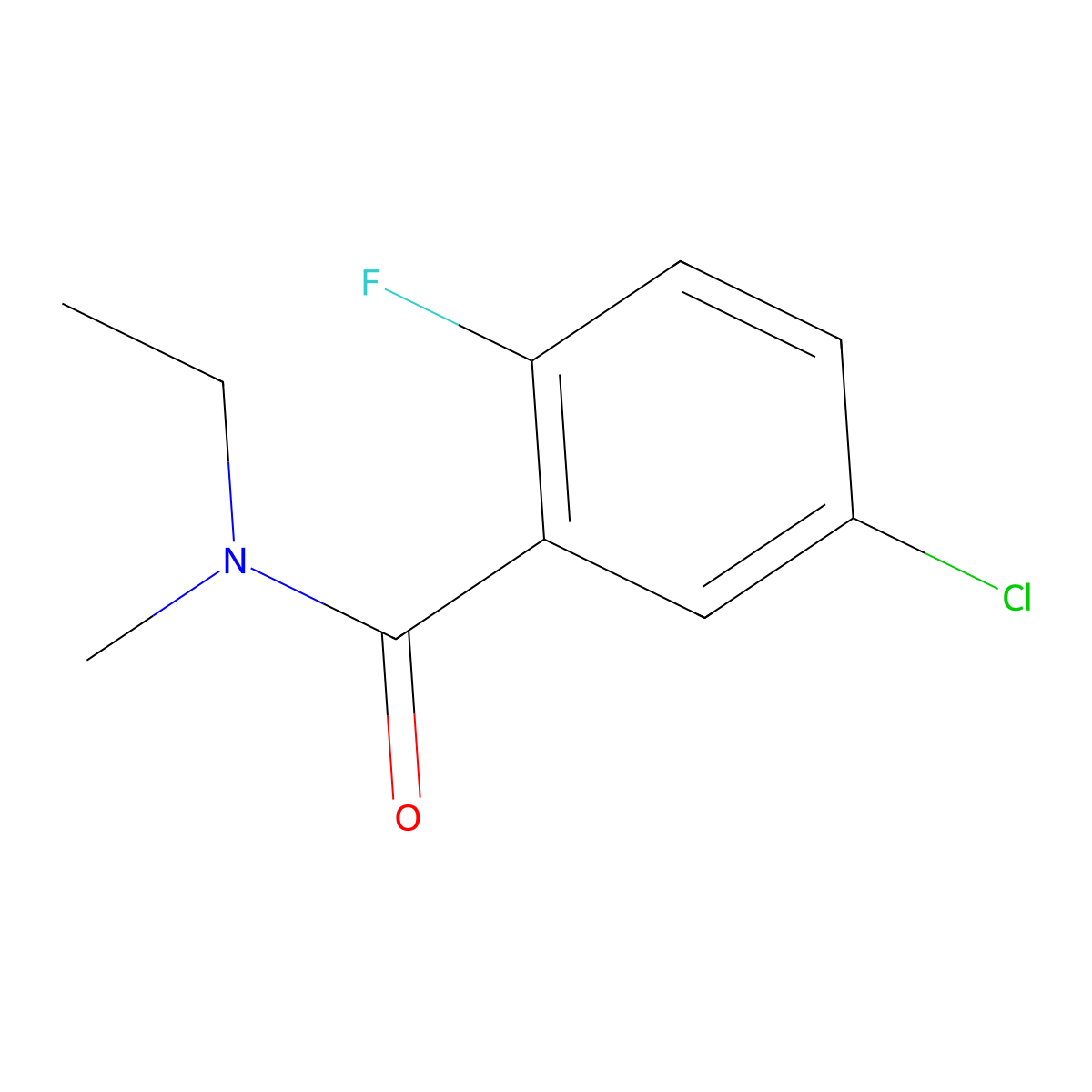 5-chloro-N-ethyl-2-fluoro-N-methylbenzamide molecular structure, CAS 1250085-62-1