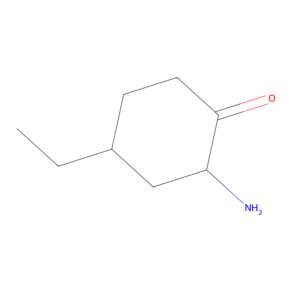 2-Amino-4-ethylcyclohexan-1-one molecular structure, CAS 1250088-17-5