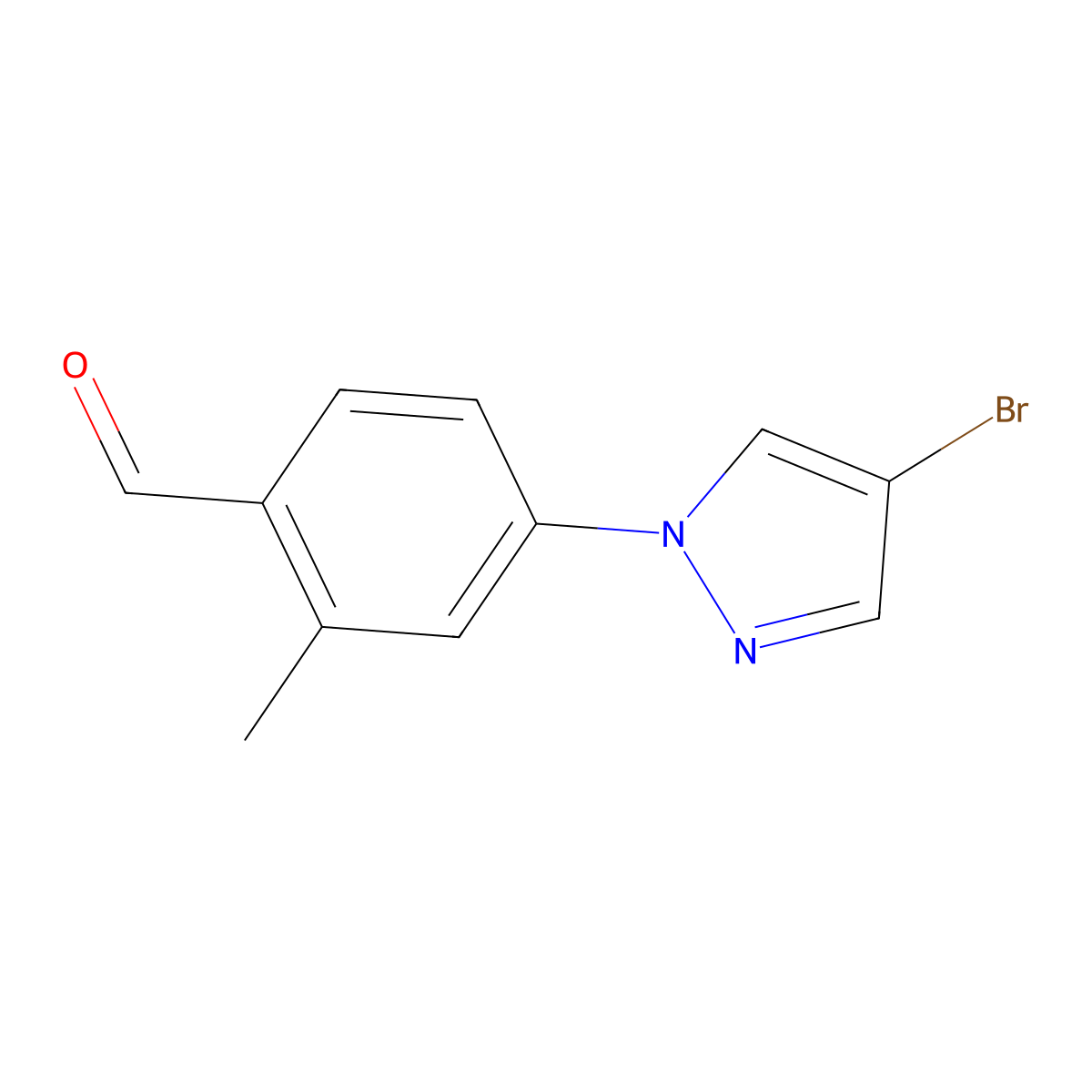 4-(4-Bromo-1H-pyrazol-1-YL)-2-methylbenzaldehyde molecular structure, CAS 1250088-93-7