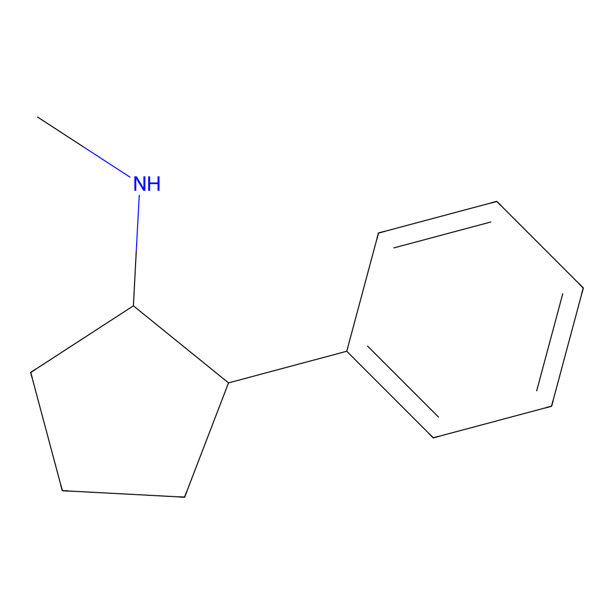 N-methyl-2-phenylcyclopentan-1-amine molecular structure, CAS 1250089-45-2