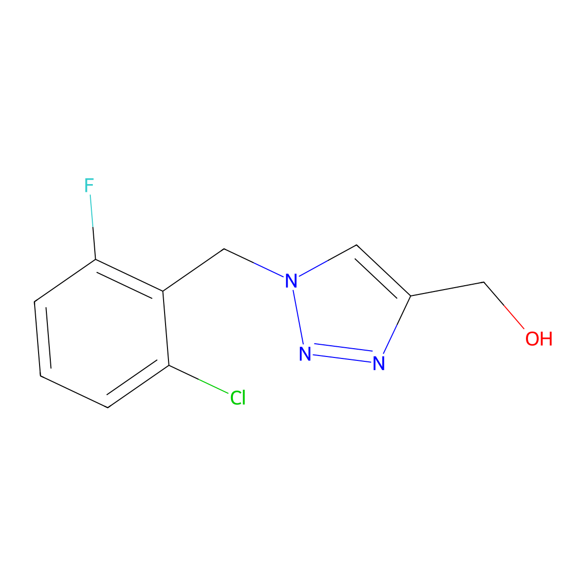 {1-[(2-chloro-6-fluorophenyl)methyl]-1H-1,2,3-triazol-4-yl}methanol molecular structure, CAS 1250091-00-9
