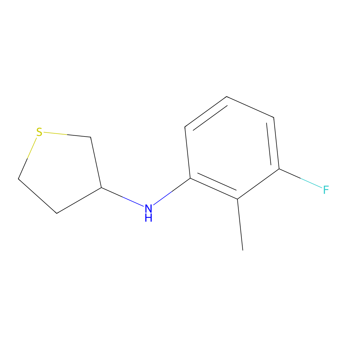N-(3-fluoro-2-methylphenyl)thiolan-3-amine molecular structure, CAS 1250091-45-2
