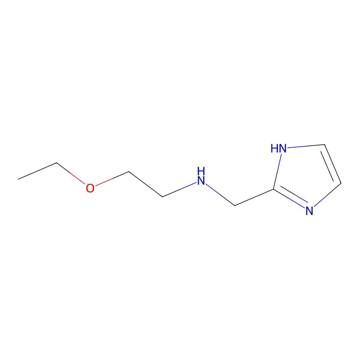 (2-ethoxyethyl)[(1H-imidazol-2-yl)methyl]amine molecular structure, CAS 1250093-14-1