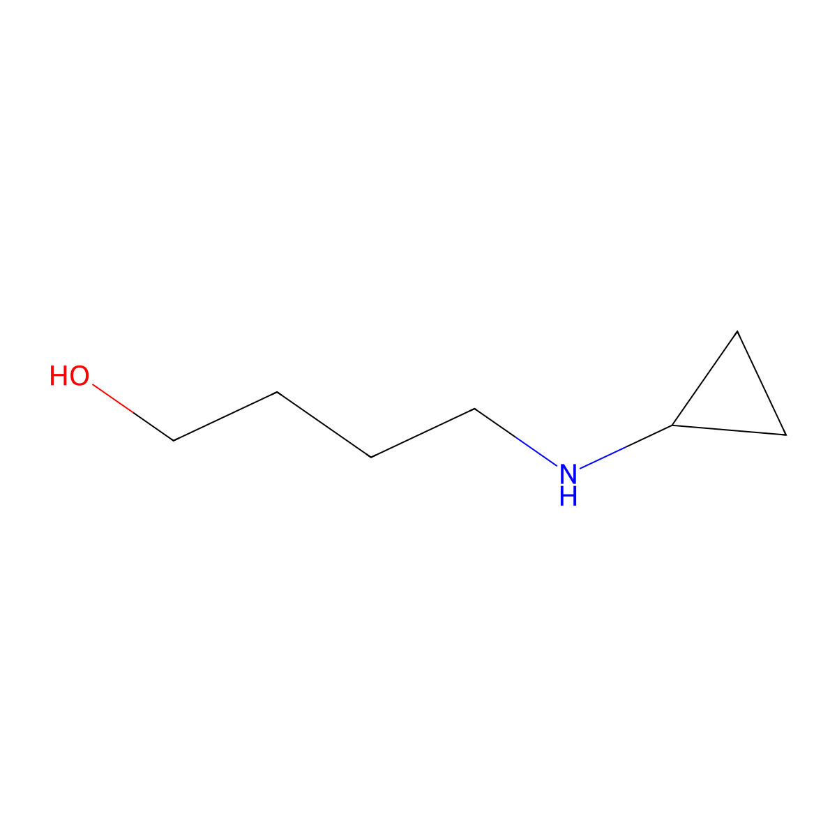 4-(Cyclopropylamino)butan-1-ol molecular structure, CAS 1250094-38-2