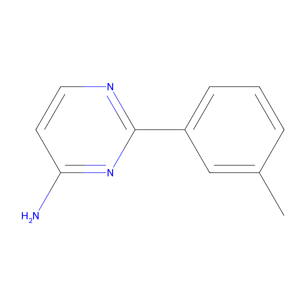 4-Amino-2-(3-tolyl)pyrimidine molecular structure, CAS 1250100-53-8