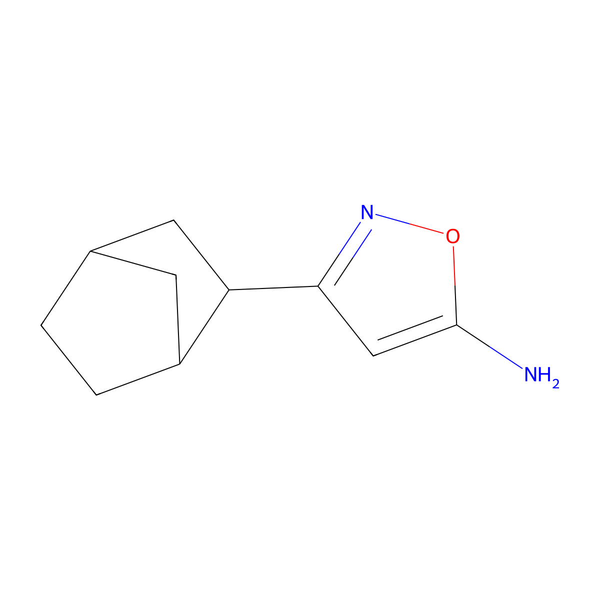 3-{Bicyclo[2.2.1]heptan-2-yl}-1,2-oxazol-5-amine molecular structure, CAS 1250105-33-9