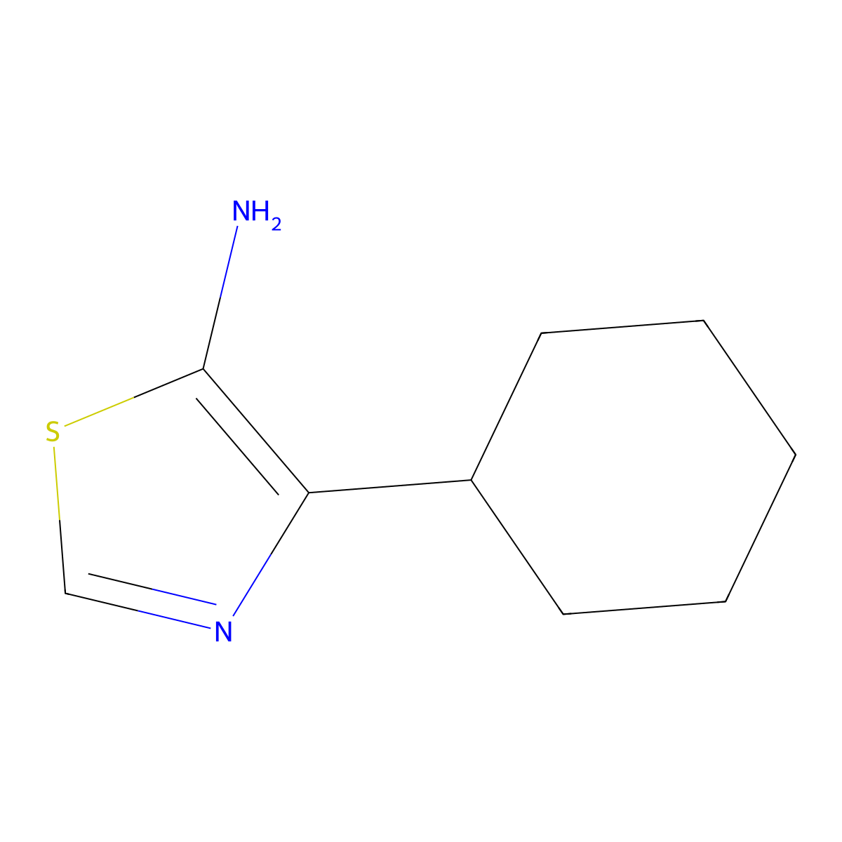5-Amino-4-(cyclohexyl)thiazole molecular structure, CAS 1250109-07-9