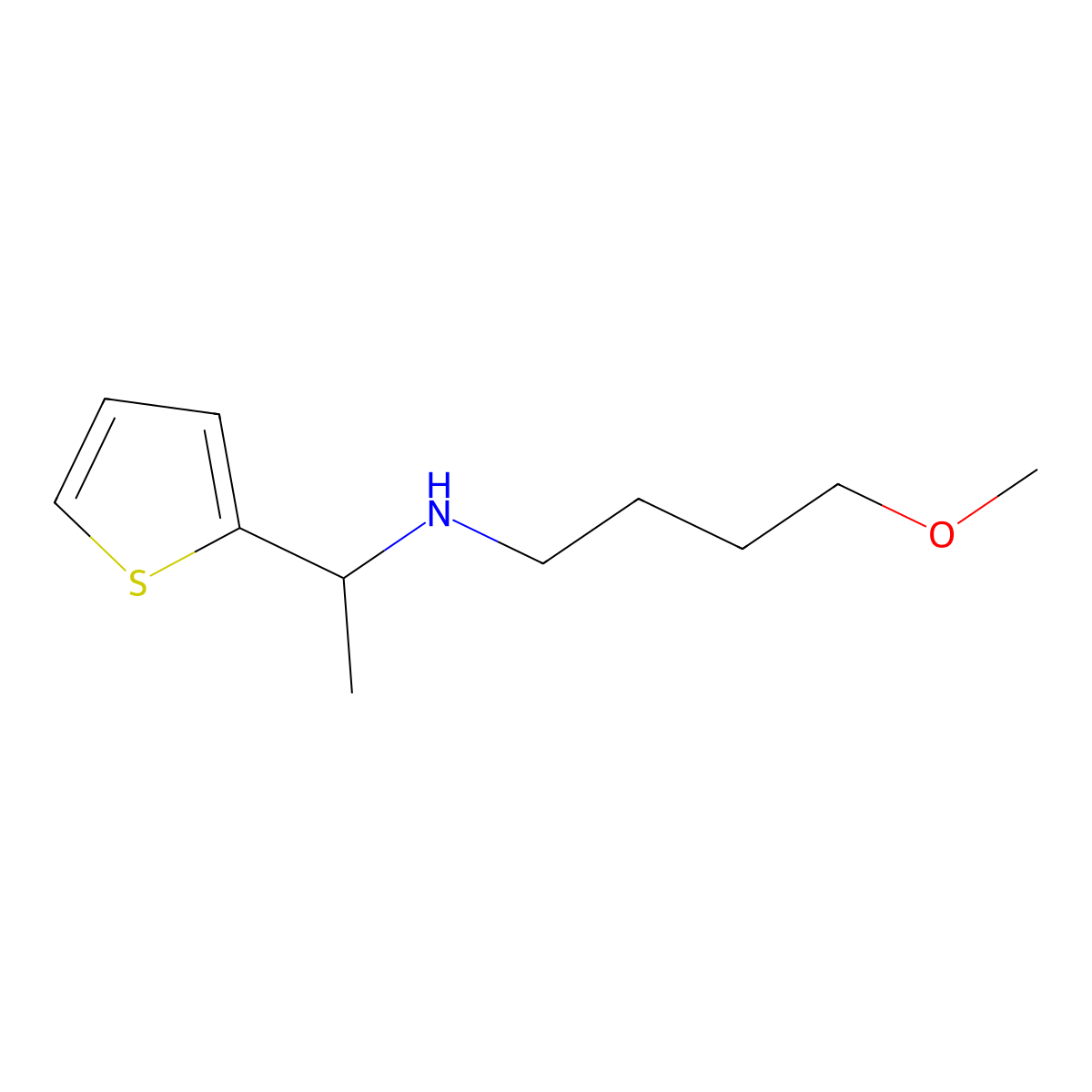 (4-Methoxybutyl)[1-(thiophen-2-yl)ethyl]amine molecular structure, CAS 1250109-21-7