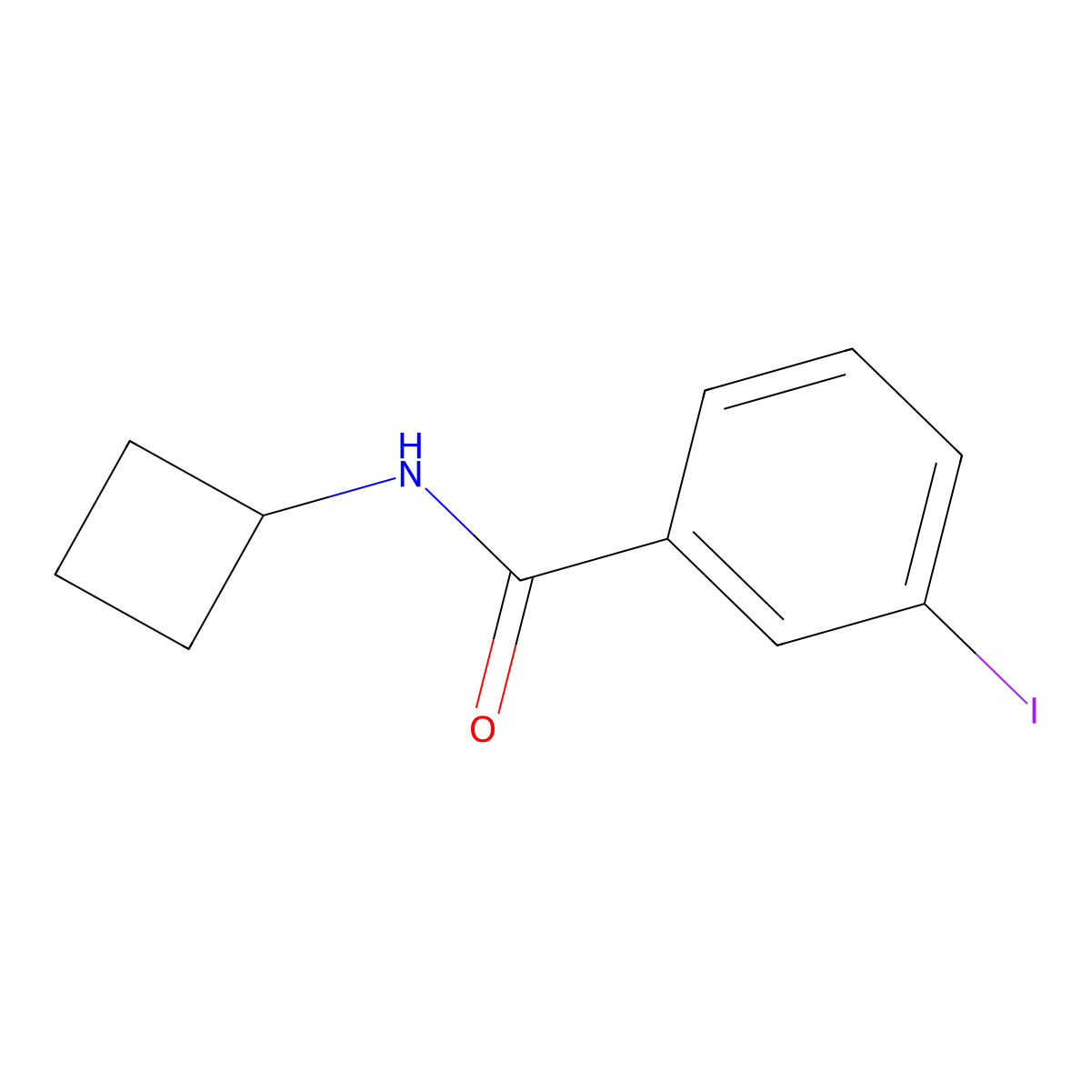 N-cyclobutyl-3-iodobenzamide molecular structure, CAS 1250111-08-0