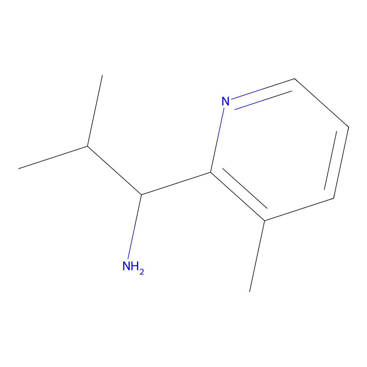 2-Methyl-1-(3-methylpyridin-2-yl)propan-1-amine molecular structure, CAS 1250114-37-4