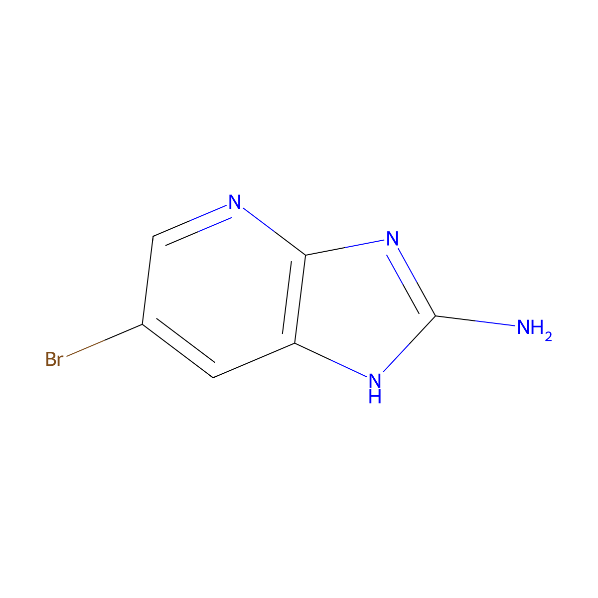 6-bromo-1H-imidazo[4,5-b]pyridin-2-amine molecular structure, CAS 1250115-39-9