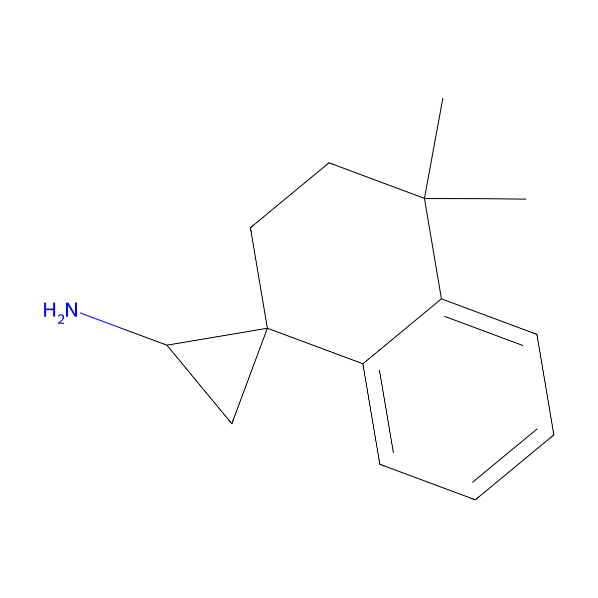 4',4'-Dimethyl-3',4'-dihydro-2'H-spiro[cyclopropane-1,1'-naphthalene]-2-amine molecular structure, CAS 1250115-55-9