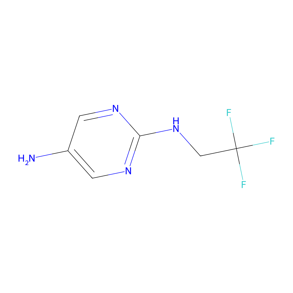 N2-(2,2,2-Trifluoroethyl)pyrimidine-2,5-diamine molecular structure, CAS 1250116-04-1