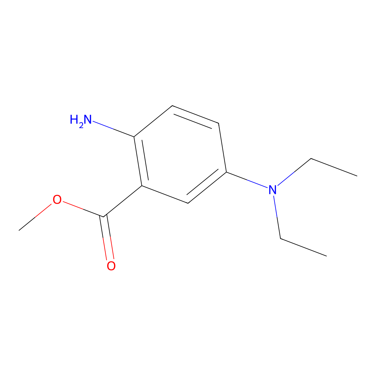 Methyl 2-amino-5-(diethylamino)benzoate molecular structure, CAS 1250116-72-3
