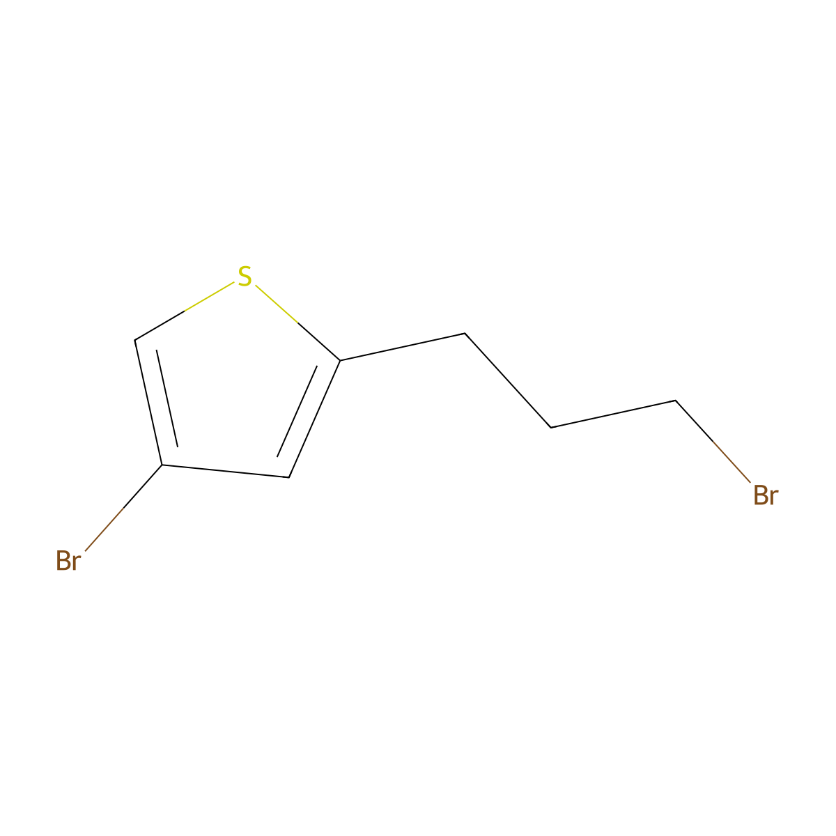 4-Bromo-2-(3-bromopropyl)thiophene molecular structure, CAS 1250116-90-5