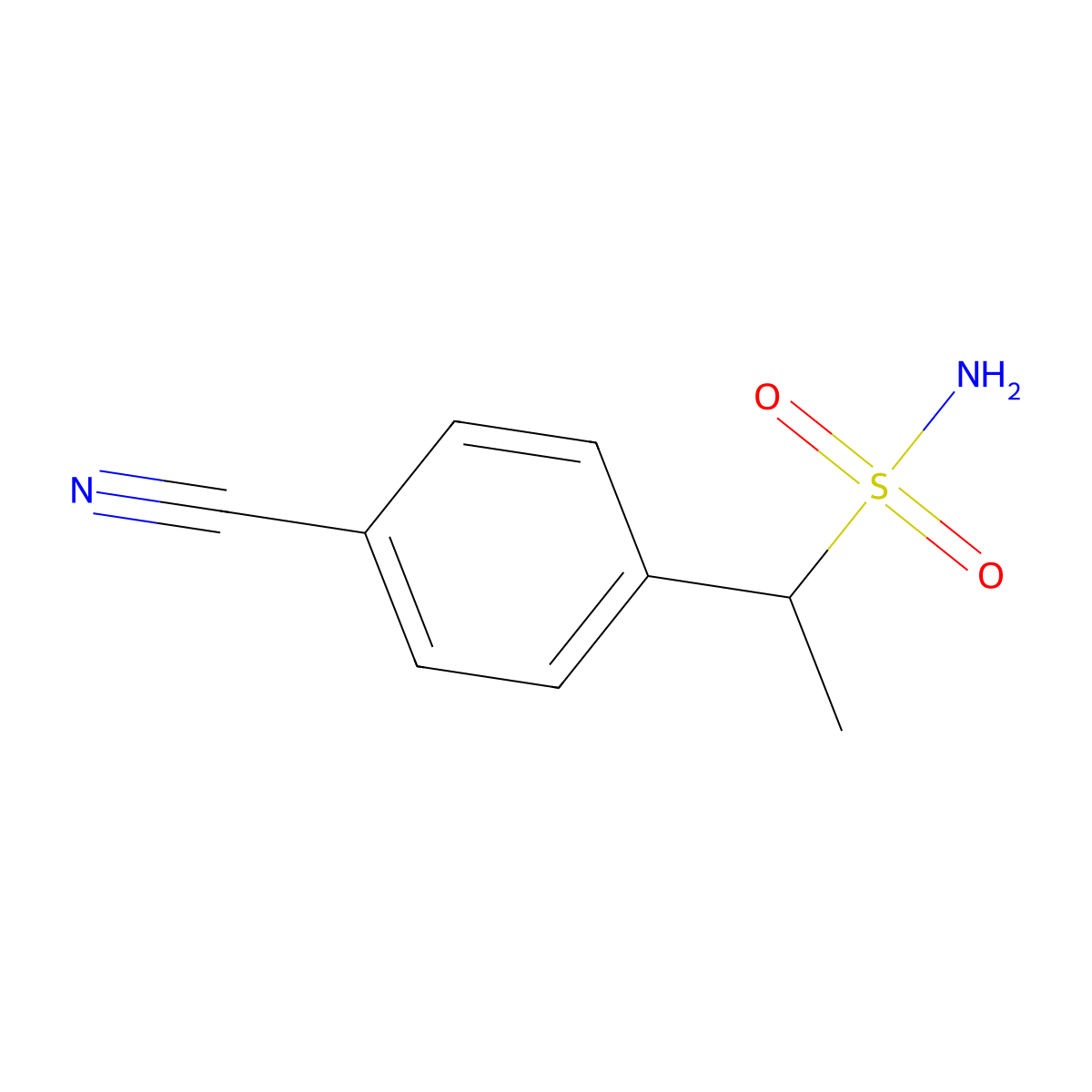 1-(4-Cyanophenyl)ethanesulfonamide molecular structure, CAS 1250120-04-7