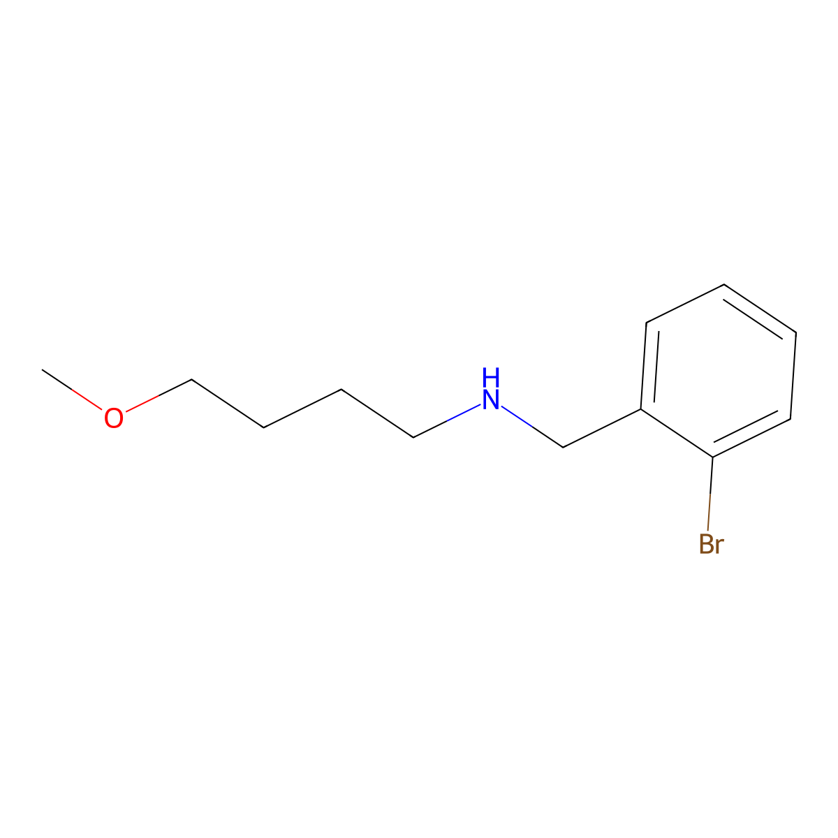 [(2-Bromophenyl)methyl](4-methoxybutyl)amine molecular structure, CAS 1250122-61-2