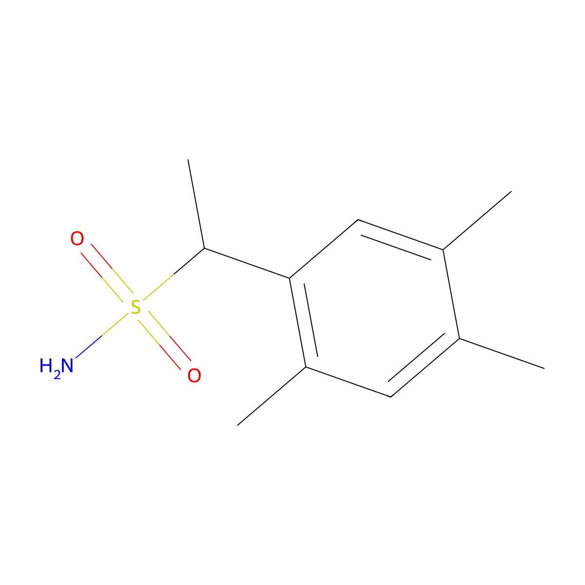1-(2,4,5-Trimethylphenyl)ethane-1-sulfonamide molecular structure, CAS 1250124-04-9