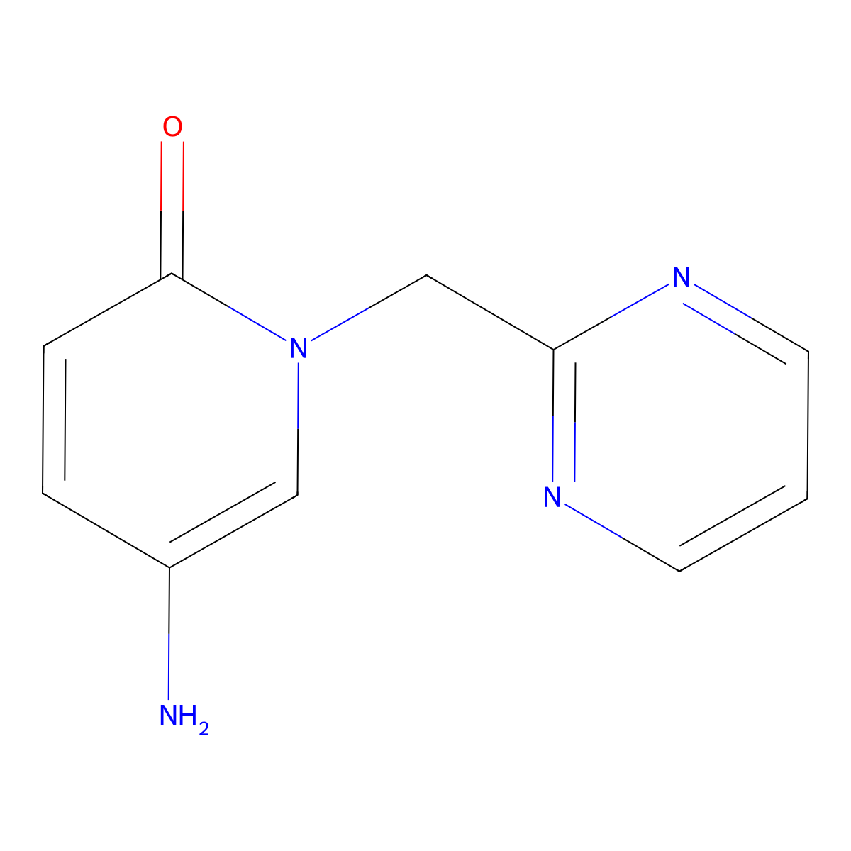 5-Amino-1-(pyrimidin-2-ylmethyl)pyridin-2(1h)-one molecular structure, CAS 1250124-57-2