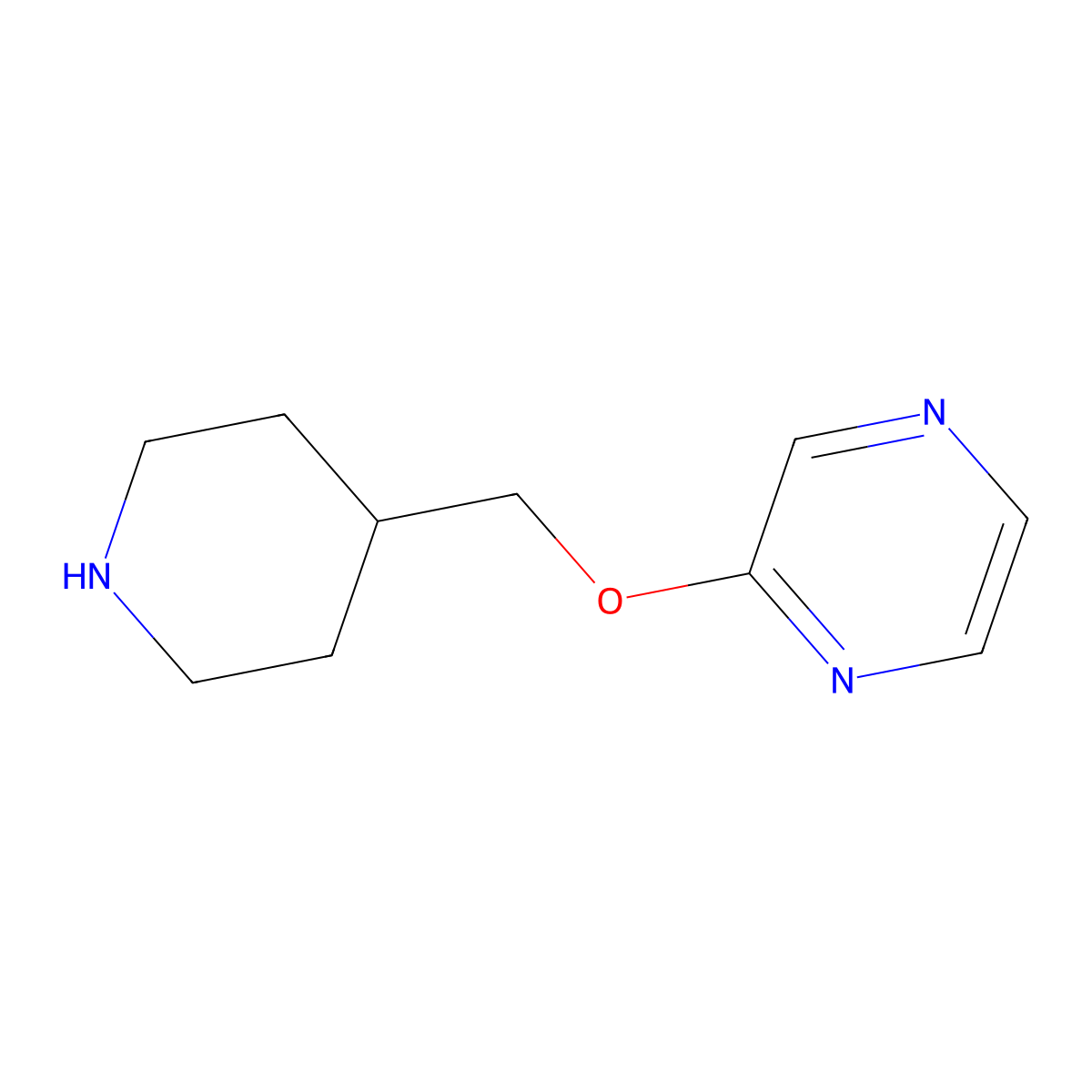 2-(Piperidin-4-ylmethoxy)pyrazine molecular structure, CAS 1250125-99-5