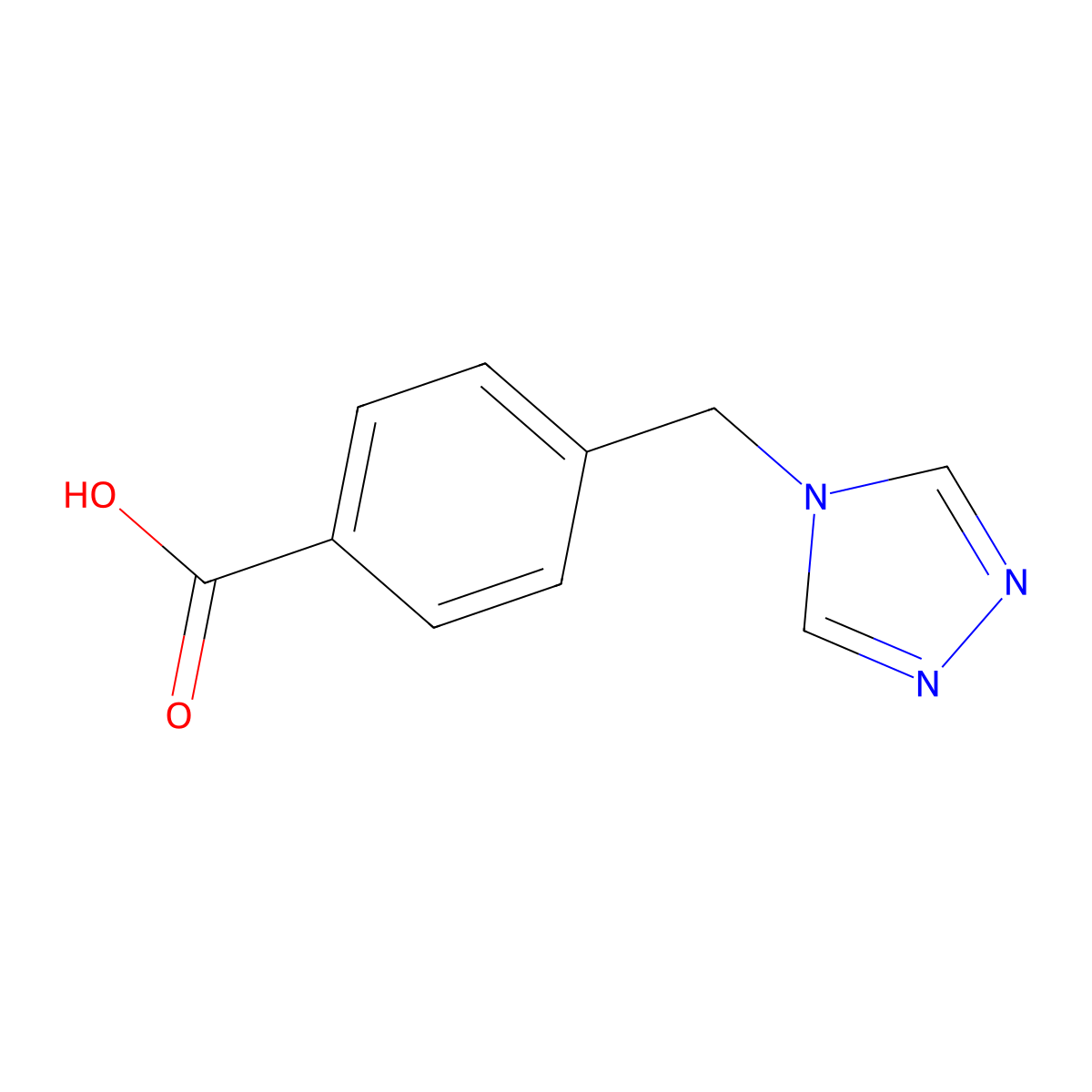4-((4H-1,2,4-triazol-4-yl)methyl)benzoic acid molecular structure, CAS 1250126-45-4