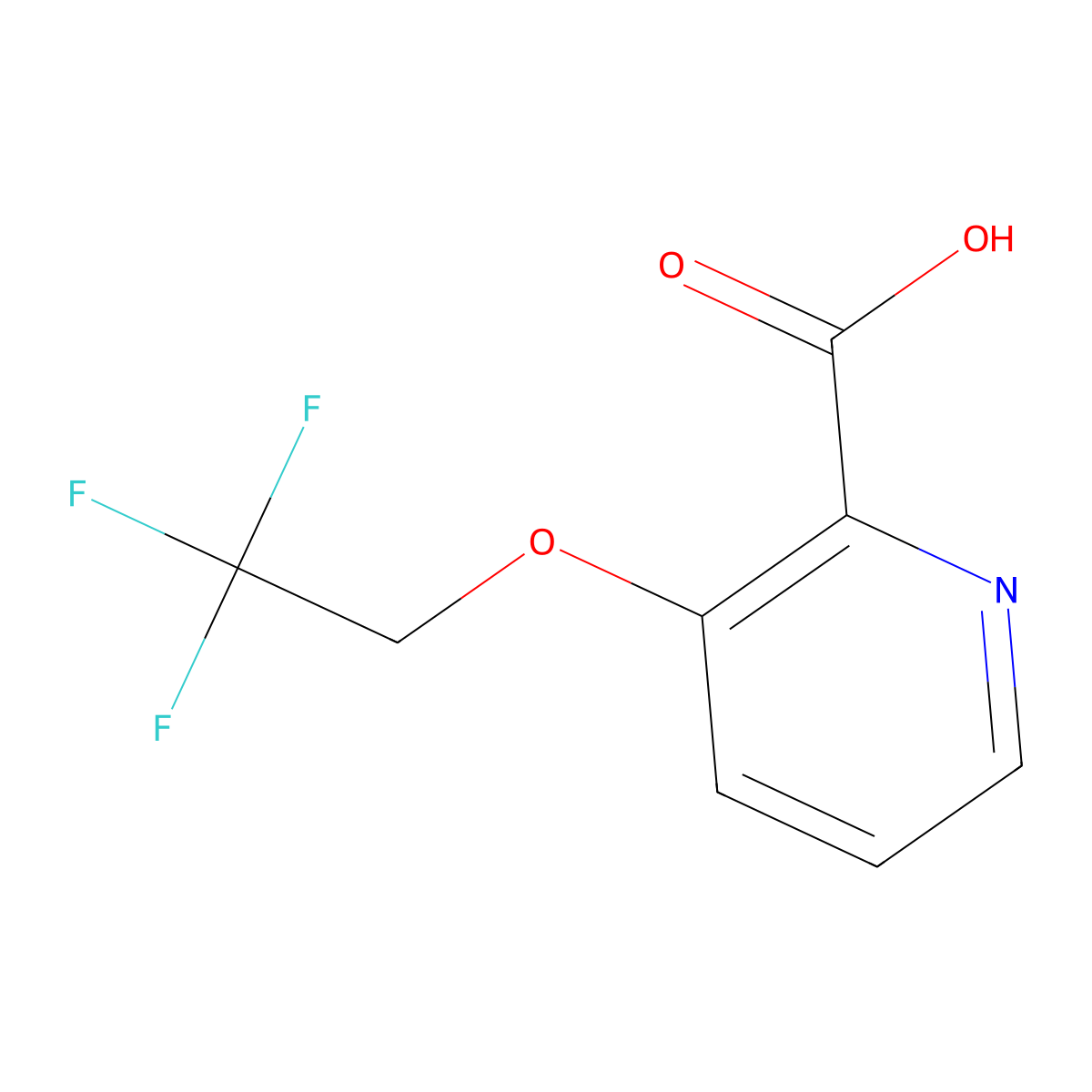 3-(2,2,2-Trifluoroethoxy)pyridine-2-carboxylic acid molecular structure, CAS 1250130-41-6