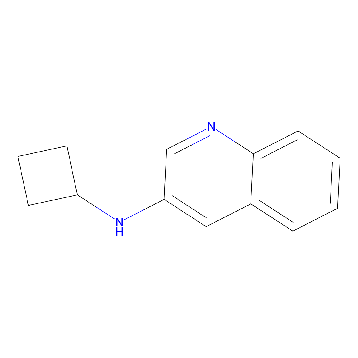 N-cyclobutylquinolin-3-amine molecular structure, CAS 1250133-14-2