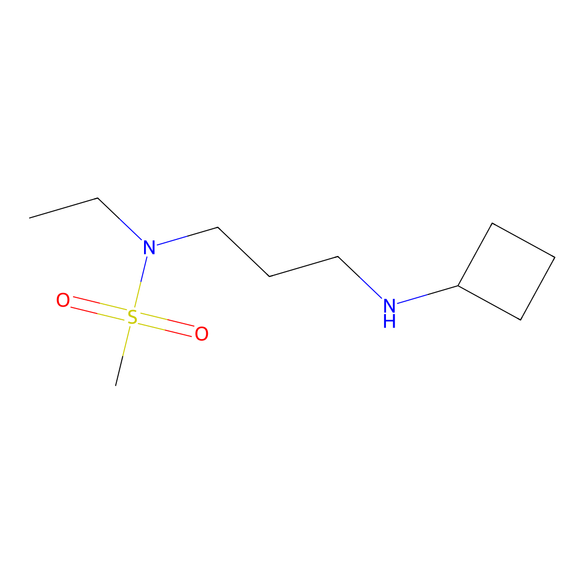 N-[3-(cyclobutylamino)propyl]-N-ethylmethanesulfonamide molecular structure, CAS 1250136-29-8