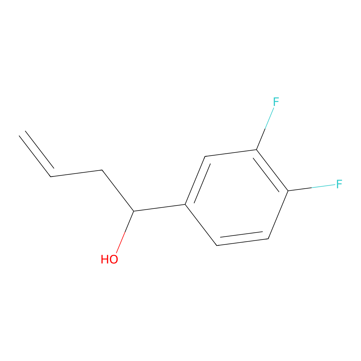 4-(3,4-Difluorophenyl)-1-buten-4-ol molecular structure, CAS 1250137-60-0