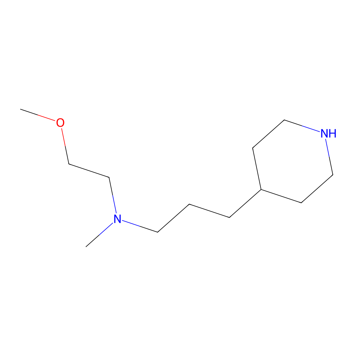 (2-Methoxyethyl)(methyl)[3-(piperidin-4-yl)propyl]amine molecular structure, CAS 1250137-62-2