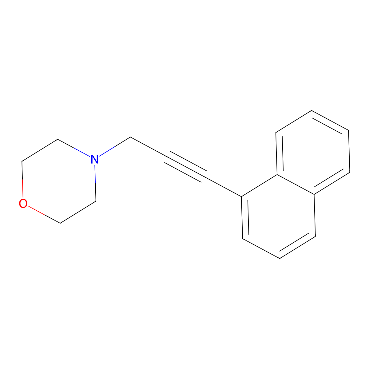 Morpholine, 4-[3-(1-naphthalenyl)-2-propynyl]- molecular structure, CAS 125014-57-5