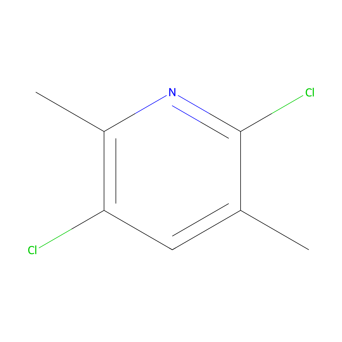 2,5-Dichloro-3,6-dimethylpyridine molecular structure, CAS 125014-98-4