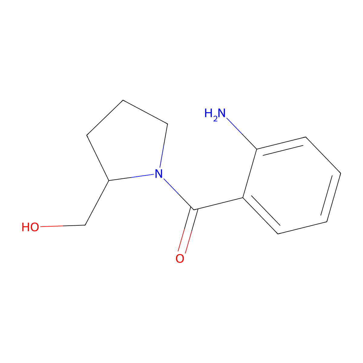 [1-(2-Aminobenzoyl)pyrrolidin-2-yl]methanol molecular structure, CAS 1250140-25-0