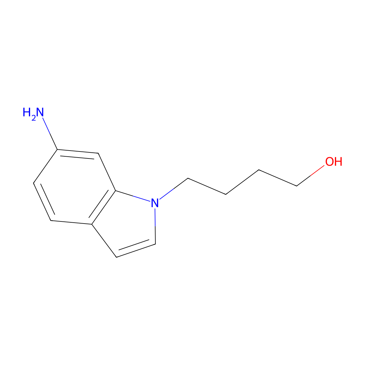 4-(6-Amino-1h-indol-1-yl)butan-1-ol molecular structure, CAS 1250141-67-3