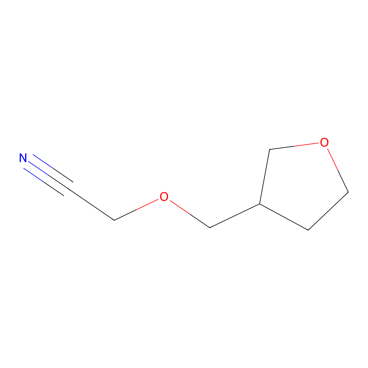 2-[(Oxolan-3-yl)methoxy]acetonitrile molecular structure, CAS 1250142-20-1