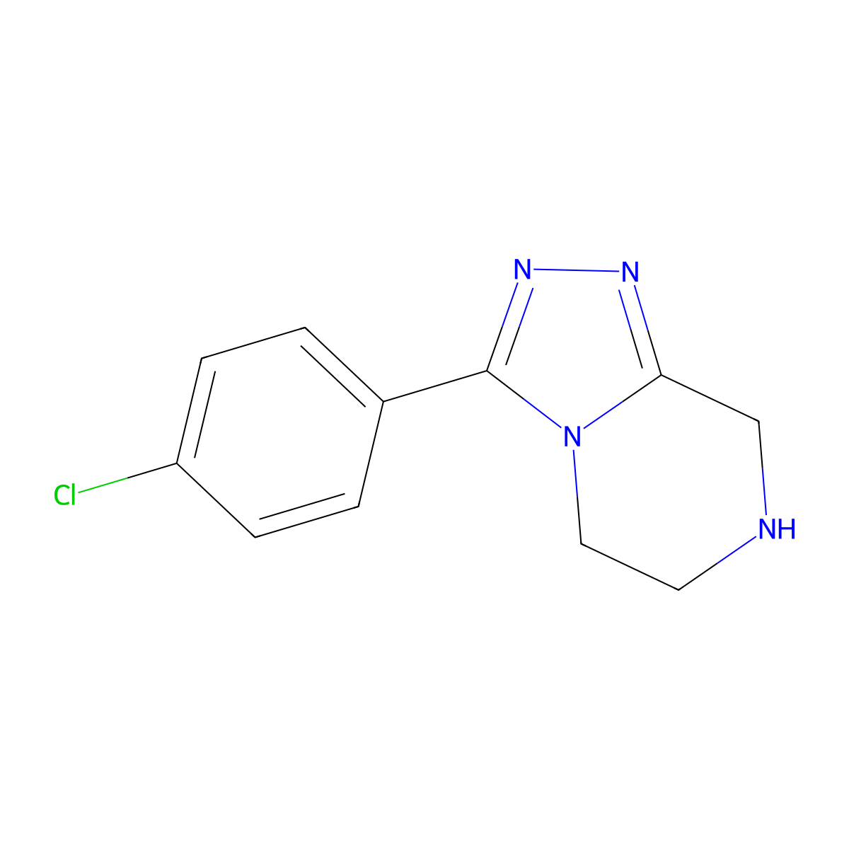 3-(4-chlorophenyl)-5H,6H,7H,8H-[1,2,4]triazolo[4,3-a]pyrazine molecular structure, CAS 1250142-90-5
