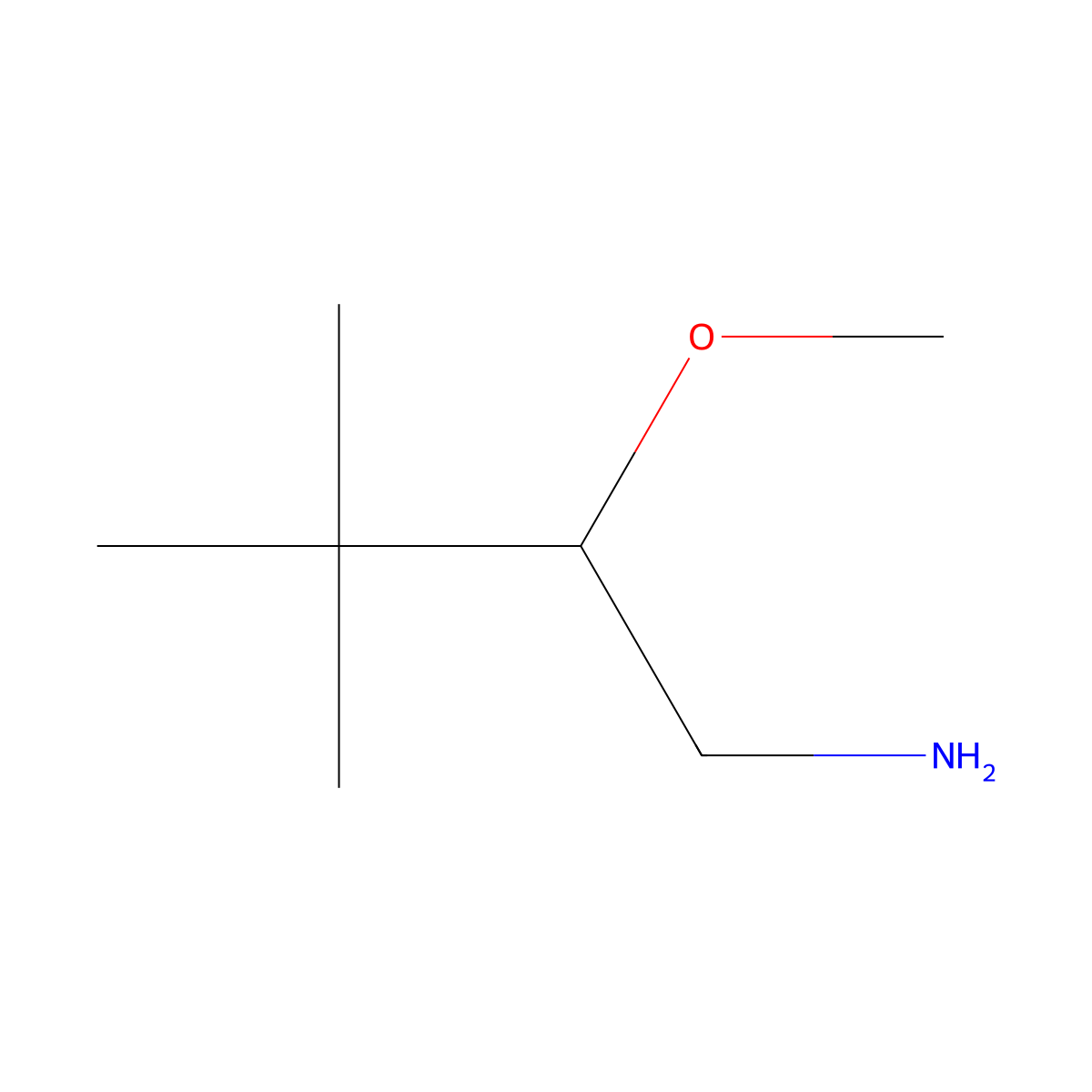 2-Methoxy-3,3-dimethylbutan-1-amine molecular structure, CAS 1250143-83-9