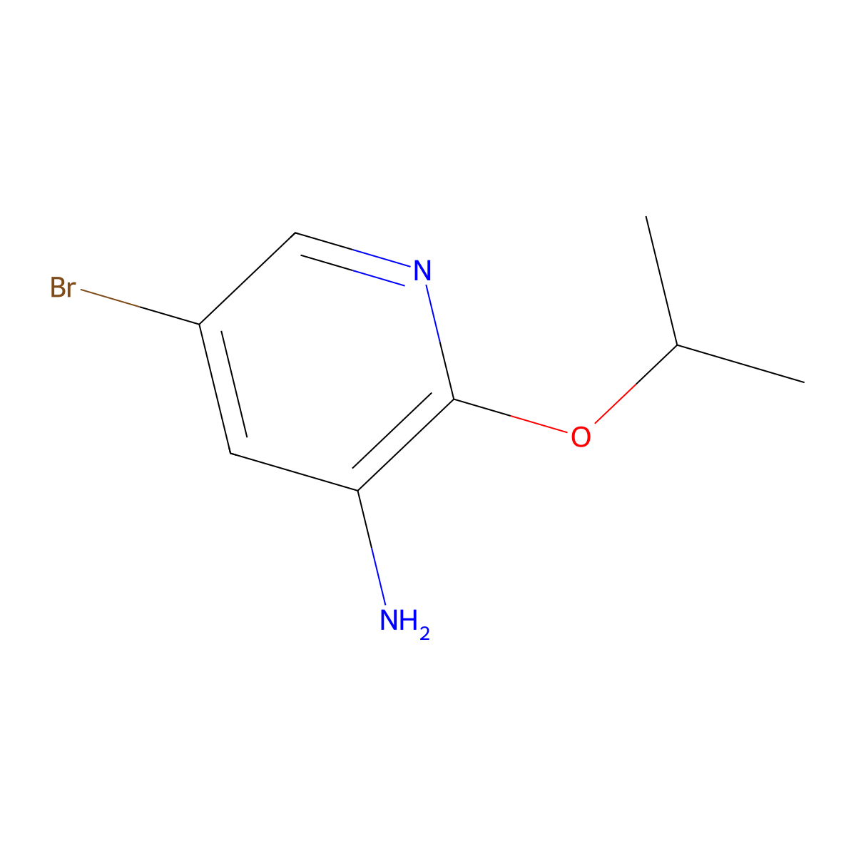 5-Bromo-2-(propan-2-yloxy)pyridin-3-amine molecular structure, CAS 1250146-54-3
